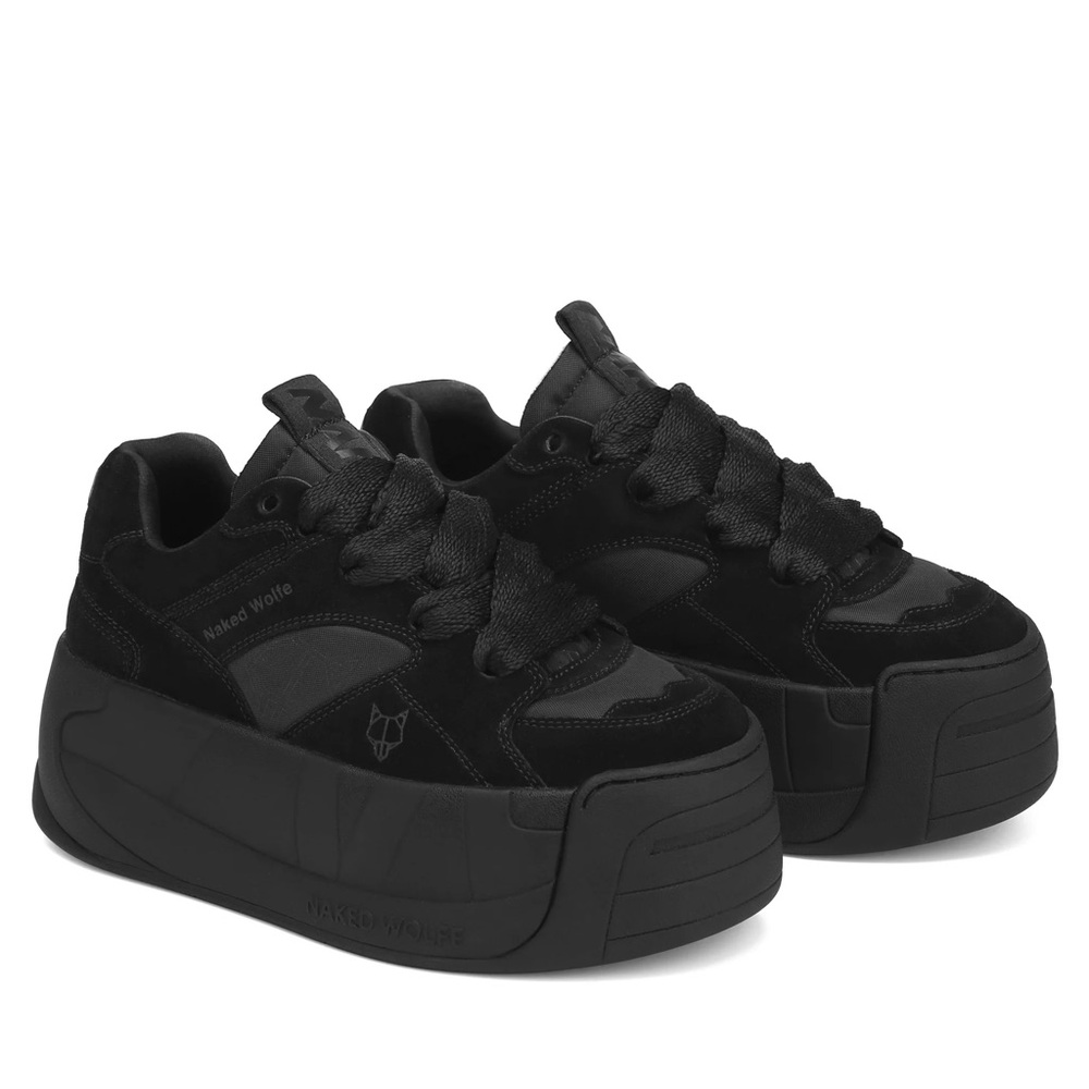 Naked Wolfe Platform Sneakers in Black
